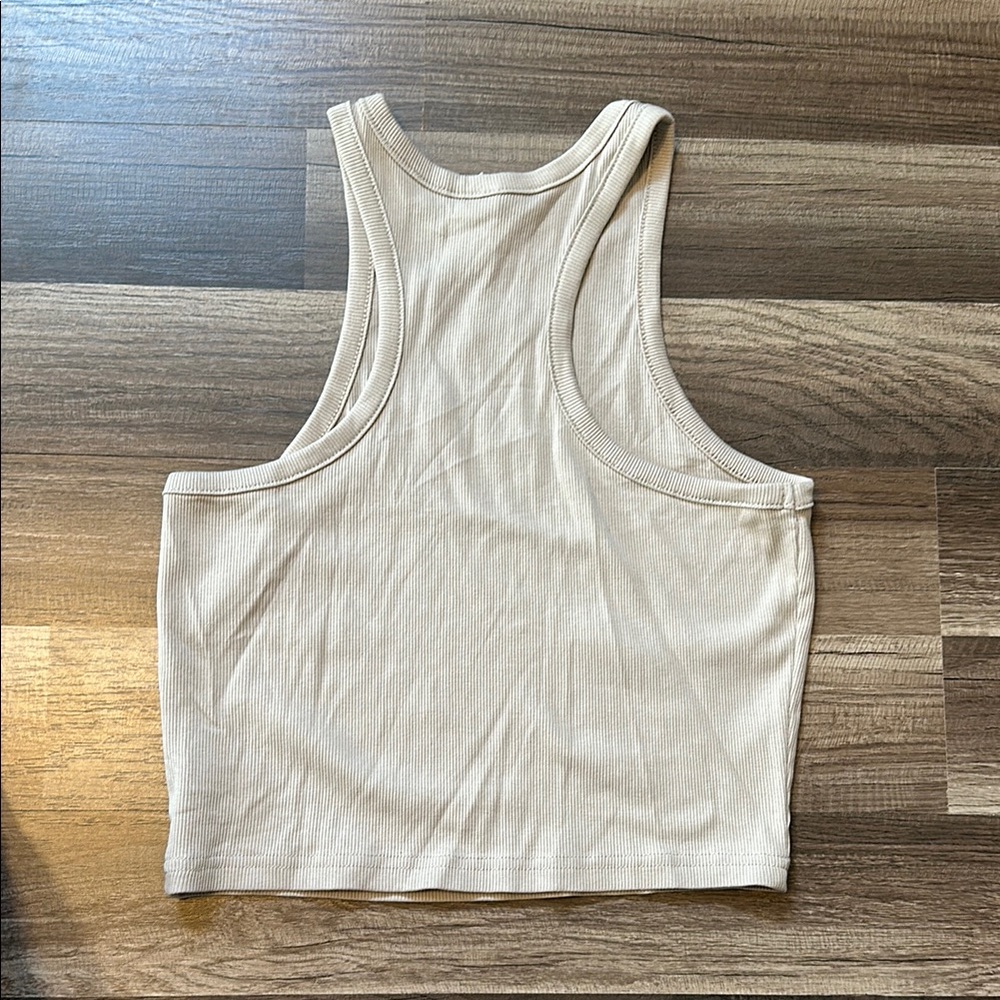 Tan Ribbed Tank Top - Picture 3 of 3